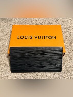 Louis Vuitton Black Epi Long Billfold Wallet